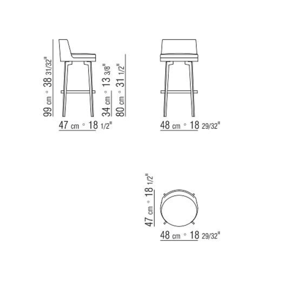 FEEL GOOD METAL BASE H.80, LEATHER