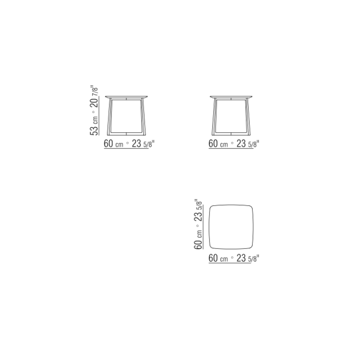 GIPSY SMALL TABLE SET OF 3,  CM. 60X60 (1 QTY), MARBLE EMEPRADOR ; CM. 40X40 , MARBLE CALACATTA (2 QTY)