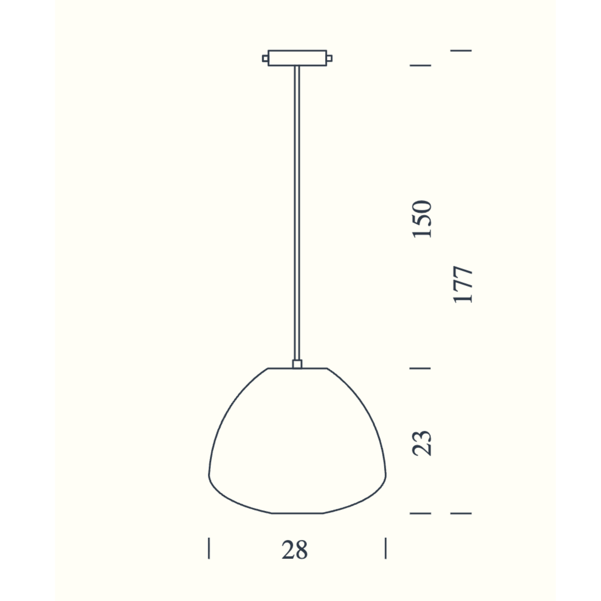SET OF 2 Produzione Privata Perseo Bianca Medium Pendant cm. Ø 28 H 23