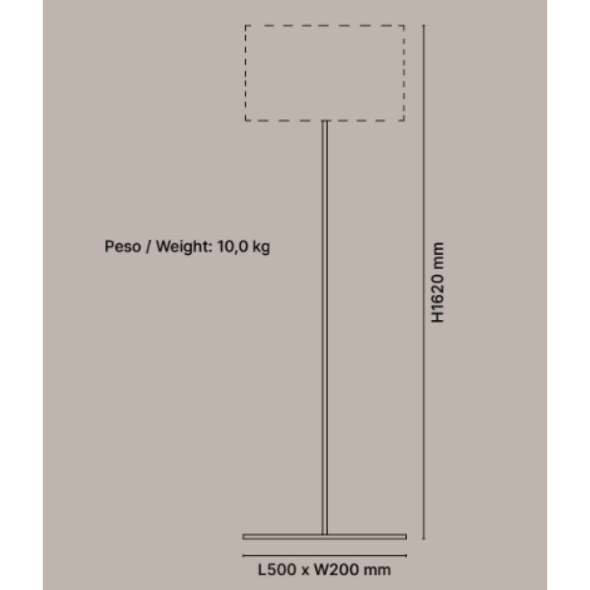 Penta TOSCA Floor Lamp, Antracite White Fabric Shade