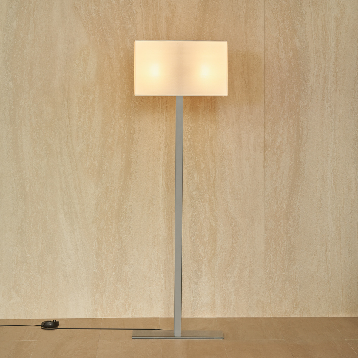 Penta TOSCA Floor Lamp, Antracite White Fabric Shade